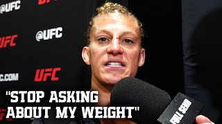 KAYLA HARRISON REACTS TO HER DOMINANT UFC DEBUT OVER HOLLY HOLM AT UFC 300 [upl. by Biggs]