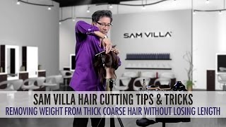 How To Remove Weight From Thick Coarse Hair Without Losing Length [upl. by Nylsaj658]