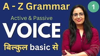 Active amp Passive Voice for Beginners  Part  1  Basic English grammar in Hindi  by Rani Maam [upl. by Gschu745]