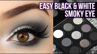 Easy Beginner Black amp White Smoky Eye Makeup Tutorial  KELLI MARISSA [upl. by Imuy]