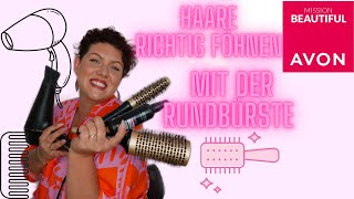 Haare mit der Rundbürste föhnen  Anleitung mit ProfiTipps [upl. by Mharba]