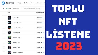 Toplu NFT listeleme nasıl yapılır OPENSEA [upl. by Yenitsed209]