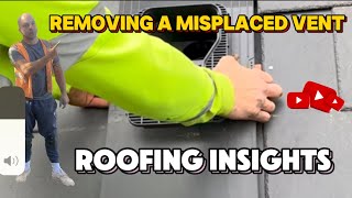 Slate vent removal an patch up demonstration  Roofing insights roofing [upl. by Anaerol]