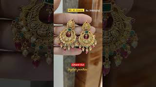 Gold earrings latest design 22karat hallmarked Beautiful Chand Bali designs [upl. by Fogarty]