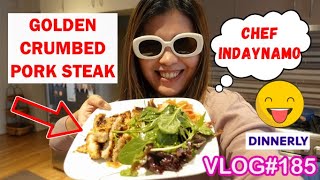 HOW TO COOK GOLDEN CRUMBED PORK STEAK WITH TOMATO RELISH amp SALAD LEAVES RECIPE BY DINNERLYInDaynaMo [upl. by Hussein]