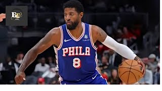 76ers star Paul George suffers hyperextended left knee [upl. by Eatton417]