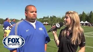 Sports Reporter Knocked Out by Football Player [upl. by Lovett]