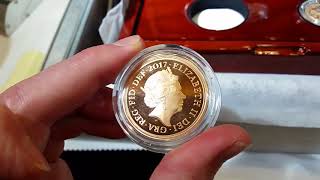 British 2017 Gold 5 Coin Proof Long Sovereign Set from Royal Mint I The Coin Cabinet [upl. by Jevon448]