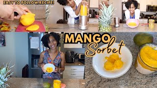 Mango Sorbet Recipe using Ice Cream Maker🥭 Easy and Simple Ice Cream Recipes [upl. by Figueroa]