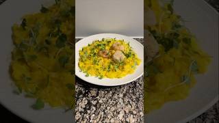 Saffron Risotto amp Seared Scallops A Gourmet Delight 🍲🧑‍🍳 risotto scallops saffron [upl. by Gillespie]