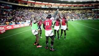 Kenyas Oscar Ouma defeats All Blacks Sevens with powerful try in semi final [upl. by Nailimixam919]