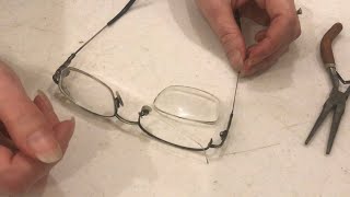 FIXING rimless glasses with fishing line [upl. by Octavus]