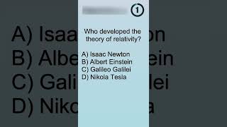 Who developed the theory of relativity shorts quiz science [upl. by Nylirad263]