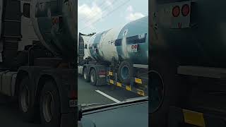 Tanker Trucks Pulls Out In Front Of Flatbed Trucks [upl. by Hamburger]