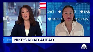 Barclays Adrienne Yih on Nike stock downgrade Uncertainty over strategic outlook has increased [upl. by Macdougall]