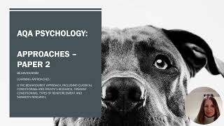 Psychology Alevel AQA Paper 2  Behaviourist approach  Pavlov and Classical conditioning revision [upl. by Thetos520]