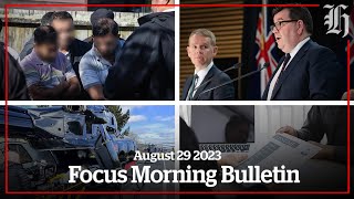 Immigration raid Government cuts and job listings report  Focus Morning Bulletin August 29 2023 [upl. by Yrovi]