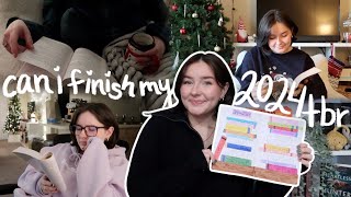 can I finish my 2024 tbr 🗓✨📚 spoiler free reading vlog bookmas day 10 [upl. by Eigroeg486]