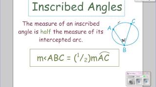 Inscribed and central angles [upl. by Klapp]