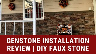 Genstone Installation Review  DIY Faux Stone [upl. by Pfeifer613]