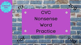 CVC Nonsense Word Practice 1 with music AcadienceDibels NWF [upl. by Huskey]