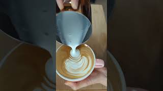 Latte Art Practice  Rosetta 20241028 [upl. by Colyer]