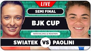 SWIATEK vs PAOLINI • Billie Jean King Cup 2024 SF • LIVE Tennis Watchalong Stream [upl. by Leimaj]