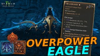 Diablo 4 BEST SpiritBorn build OVERPOWER EAGLE S6 [upl. by Thury]