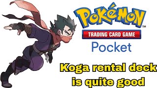 Koga rental deck is quite good Pokemon TCG Pocket [upl. by Aerdnaek916]