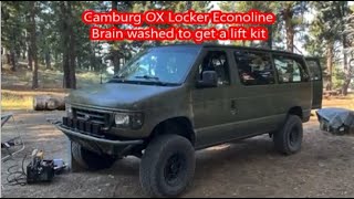 Econoline lift kit brain washing  Lifted Camburg with OX locker  Action Van Suspension Dually van [upl. by Ihp]