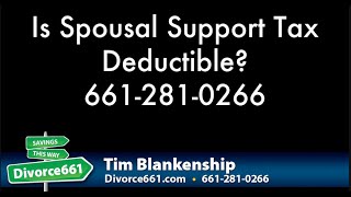 Is California Spousal Support Or Alimony Tax Deductible [upl. by Steinman]