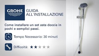 Come installare un set asta doccia Grohe in pochi passaggi [upl. by Ailahk]