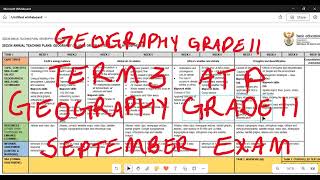 Geography Grade 11 Term 3 ATP MATRICNATEDSPECIALIST [upl. by Ardiekal]