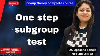 One step subgroup test  Proof  Examples [upl. by Fondea213]