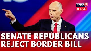 Senator Rick Scott Leads Press Conference with Senate Conservatives on Border Security  N18L [upl. by Maice]