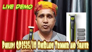 Philips Aquatouch Shaver vs Oneblade  Best trimmer for clean shave in india [upl. by Nurav]