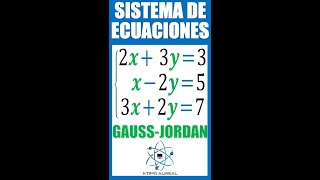 Sistema de Ecuaciones 3x2 Gauss Jordan tutorial algebralineal shorts [upl. by Ennaeel]