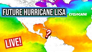 🔵 LIVE  Atlantic  Hurricane Lisa Tracker Hurricane Warning Bay Islands Honduras Belize Mexico [upl. by Severson988]