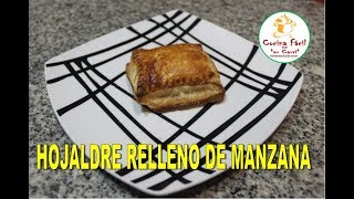 HOJALDRE RELLENO DE MANZANA SIN AZÚCAR [upl. by Nivar]