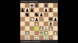 Inna Gaponenko Vs Denis Kadric Round 7 European Fischer Random Chess Championship 2024 [upl. by Straub]