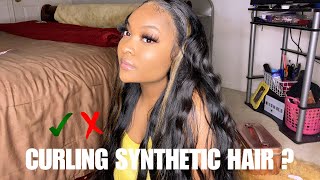 HOW TO CURL SYNTHETIC HAIR  ft Organique Hair [upl. by Centonze88]