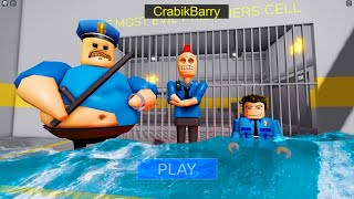 WATER MODE UPDATE BARRYS PRISON RUN And BECOME SIREN COP POLICE PLAYER Obby [upl. by Ellingston]