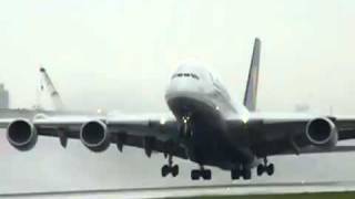 Airbus A380 Extreme takeoff GREAT ENGINE SOUND VERY LATE [upl. by Siraf593]