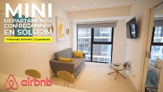 MINI DEPARTAMENTO con una SÓLA RECÁMARA EN SOLO 2 M de ancho  Visitando Airbnbs  Guatemala [upl. by Bernardo]