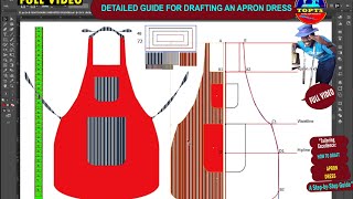 Detailed guide on how to draft an Apron Dress toptstailoringstudio kitchenwear [upl. by Pasco]