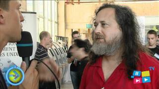 RMLL 2011  Interview de Richard STALLMAN  Créateur logiciel libre GPL et GNU [upl. by Suivatram]