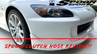 S2000 SPOON SPORTS CLUTCH HOSE INSTALL AND REVIEW JDM BLING OR PROPER UPGRADE [upl. by August]