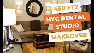 Small space living NYC studio apartment makeover [upl. by Eimaraj]