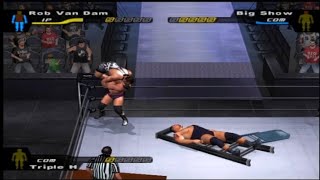 Triple threat match RVD vs triple h vs big show [upl. by Aserehtairam]