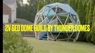 2V Geodesic Dome Build Using Brackets From Thunder Domes [upl. by Shelburne84]